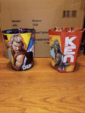 Street Fighter Movie 2026 Popcorn Bucket Tin Set AMC Theaters NEW